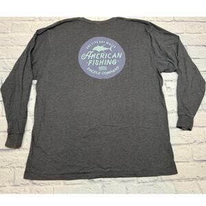 AFTCO Long Sleeve t-shirt American Fishing Tackle Co Dark Gray Heather XXL A693